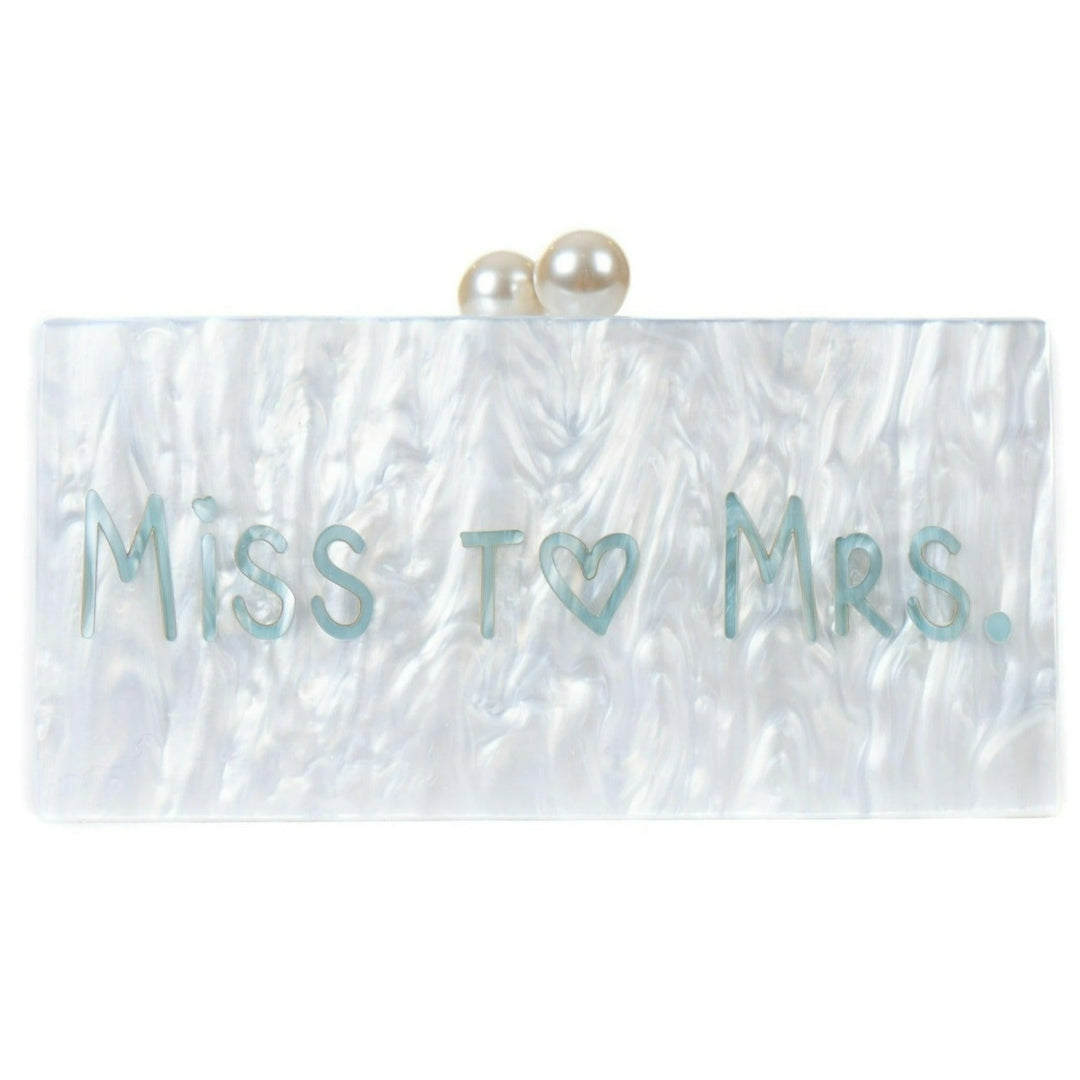 'Miss to Mrs' Bridal Bag with Pearl Clasp