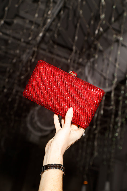 Limited Edition: Red Embellished Crystal Clutch