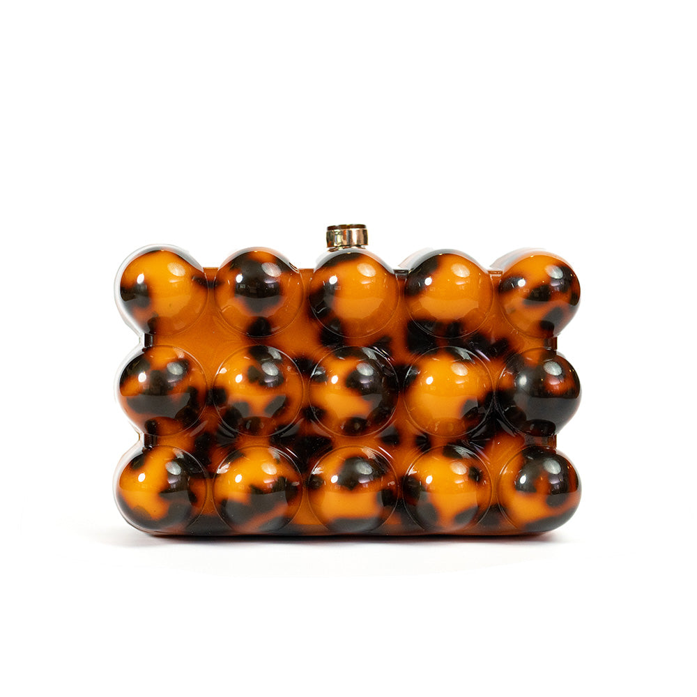 Tortoise acrylic clutch sale