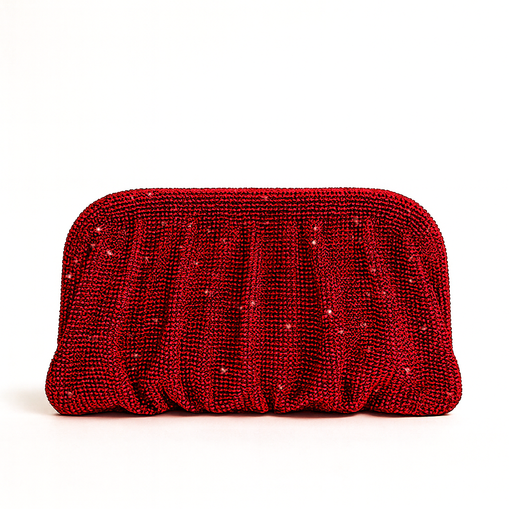 Crystal Embellished Bag With Detachable Chain