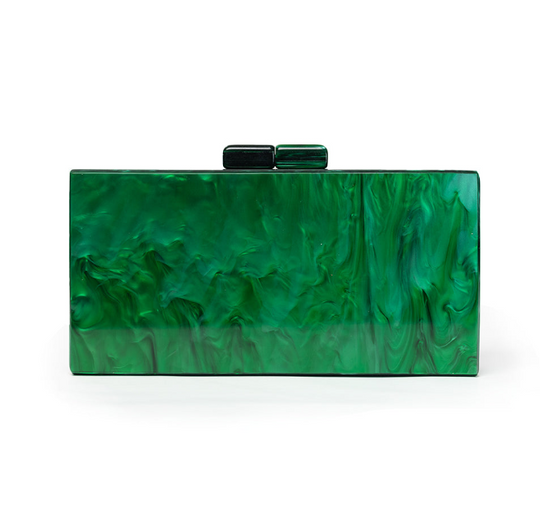 Solid Emerald Acrylic Clutch