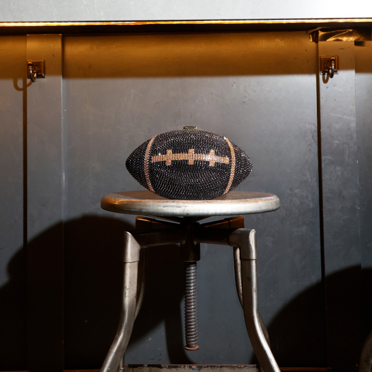 Embellished Football Clutch