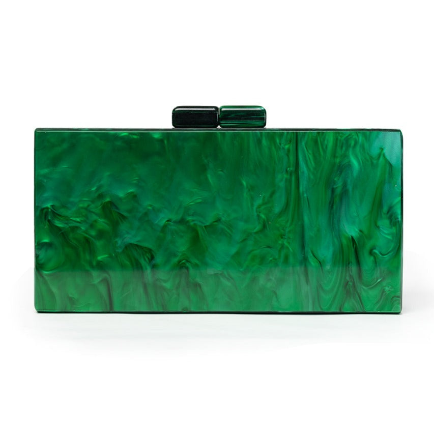 Solid Emerald Green Acrylic Handbag