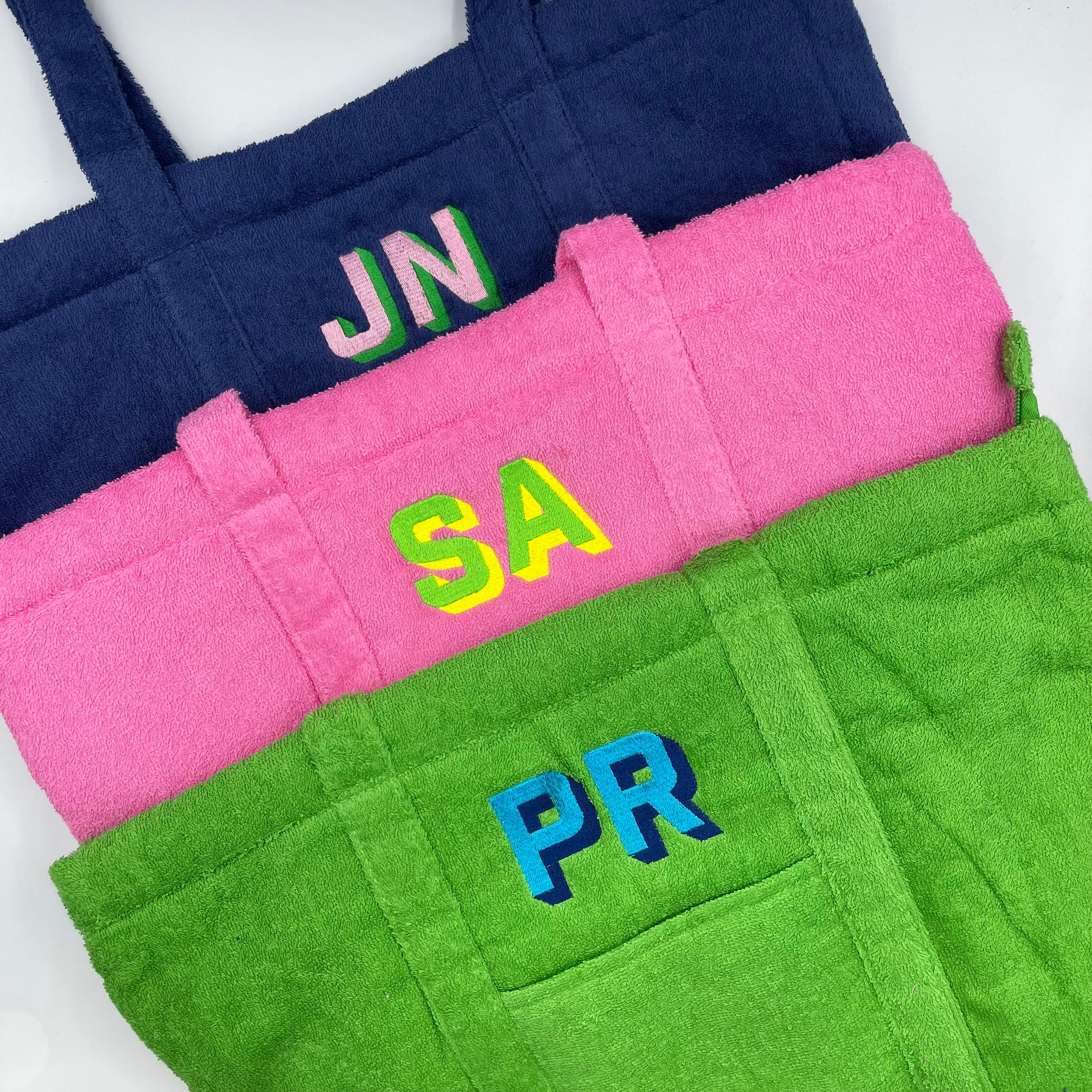 Personalized Terry Tote with Shadow Font