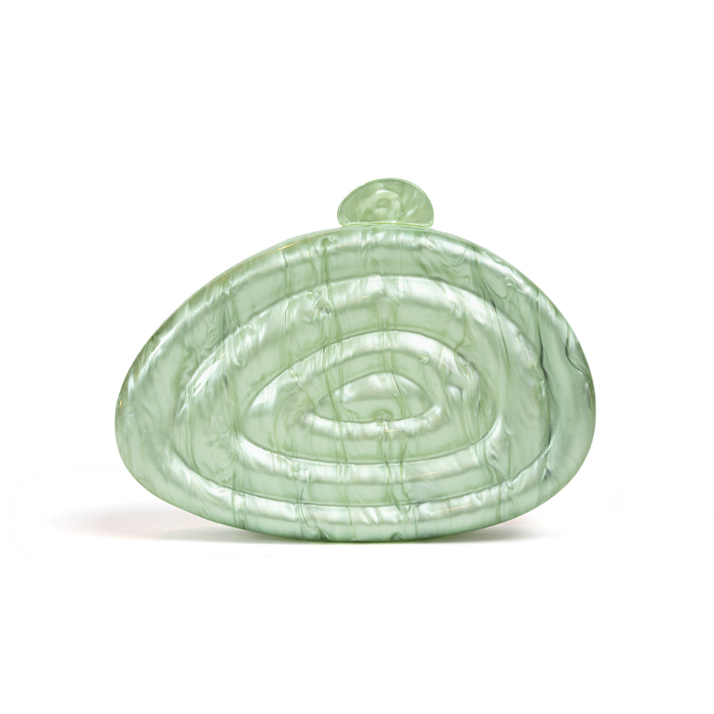 Oval Swirl Acrylic Clutch