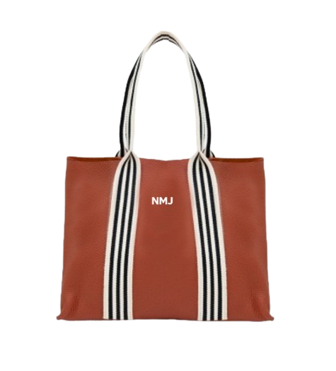 Personalized Initial Carryall Leather Tote