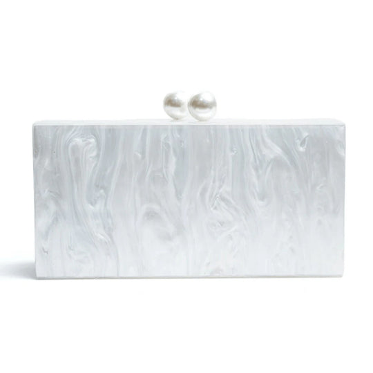 Solid Pearl with Pearl Clasp Clutch