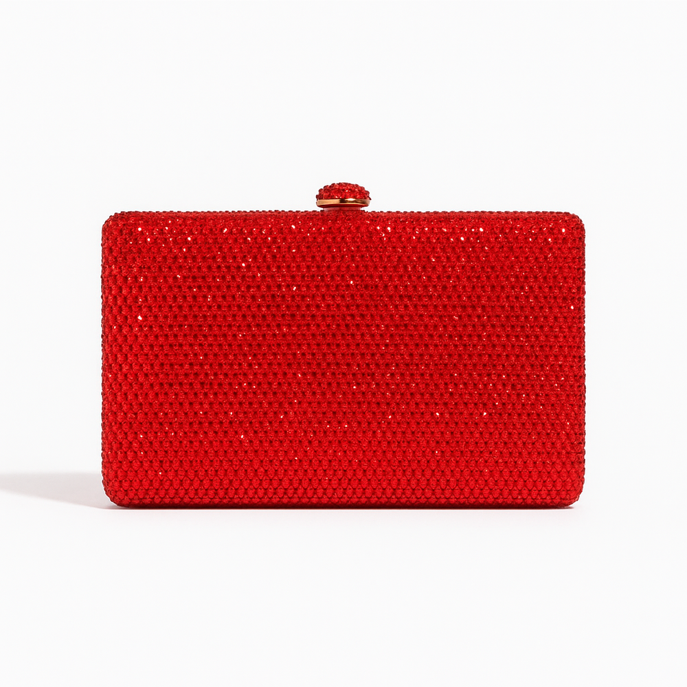 Limited Edition: Red Embellished Crystal Clutch