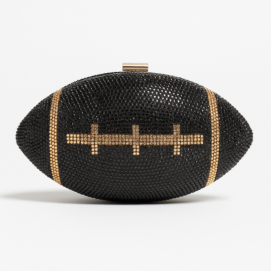 Embellished Football Clutch