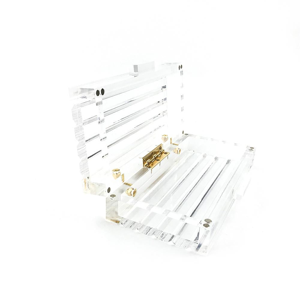 Clear fashion lucite clutch