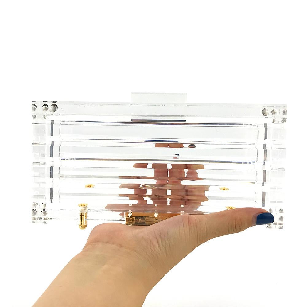 Clear plastic clutch online