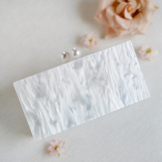 Solid Pearl with Pearl Clasp Clutch