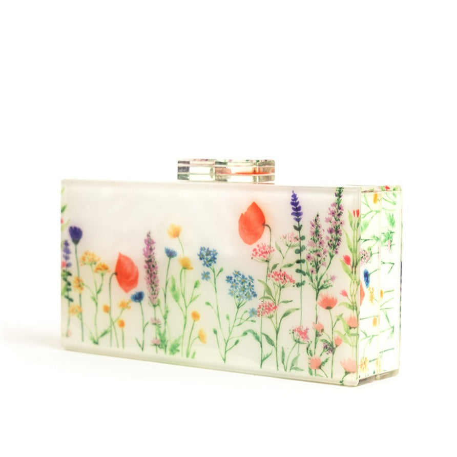Floral Acrylic Clutch