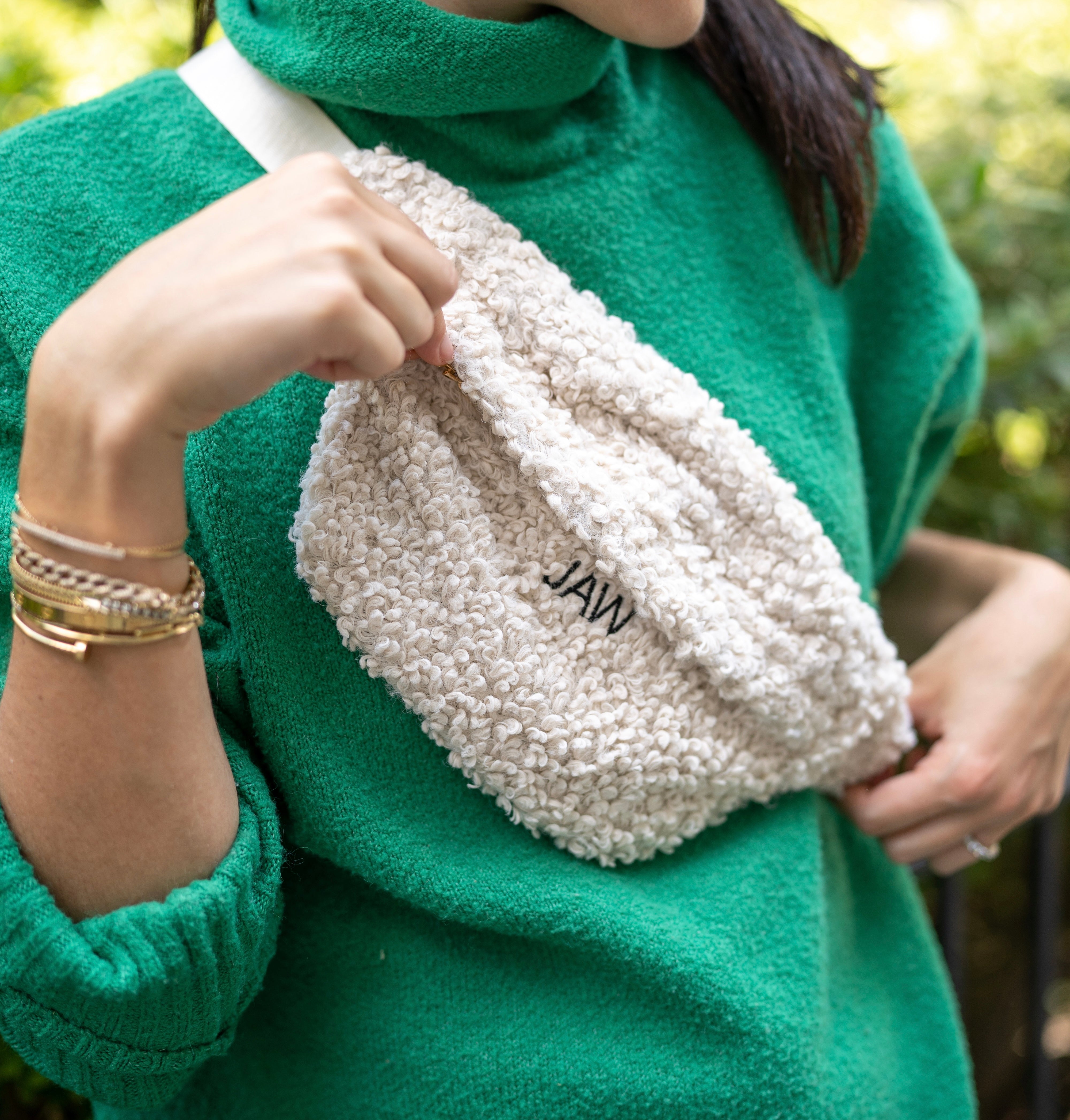 Personalized Shearling Annie Fanny Pack or Belt Bag