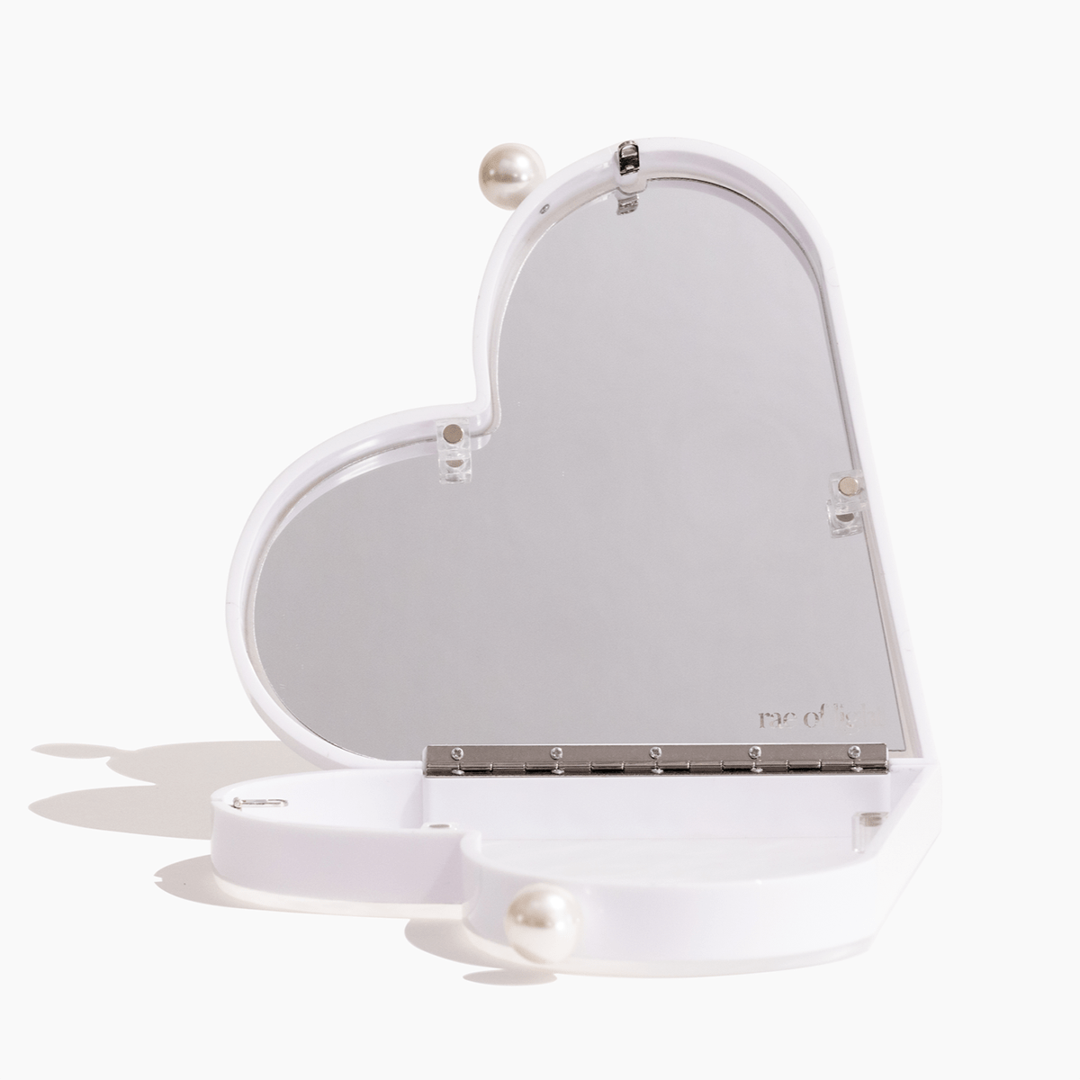 Customizable Pearl Heart Acrylic Handbag