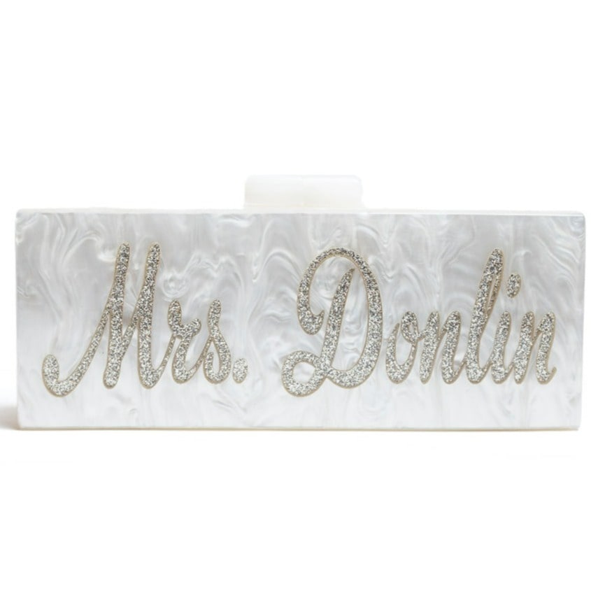 Personalized Mrs. Acrylic Bridal Handbag