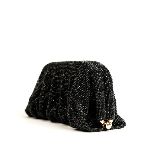 Crystal Embellished Bag With Detachable Chain