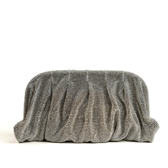 Crystal Embellished Bag With Detachable Chain