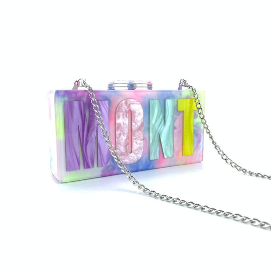 Personalized Multi Colored Acrylic Name Handbag